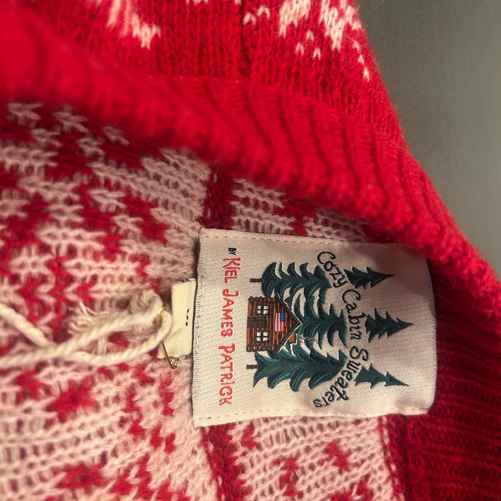 Kiel James Patrick Red Après Ski Sweater - Picture 4 of 5